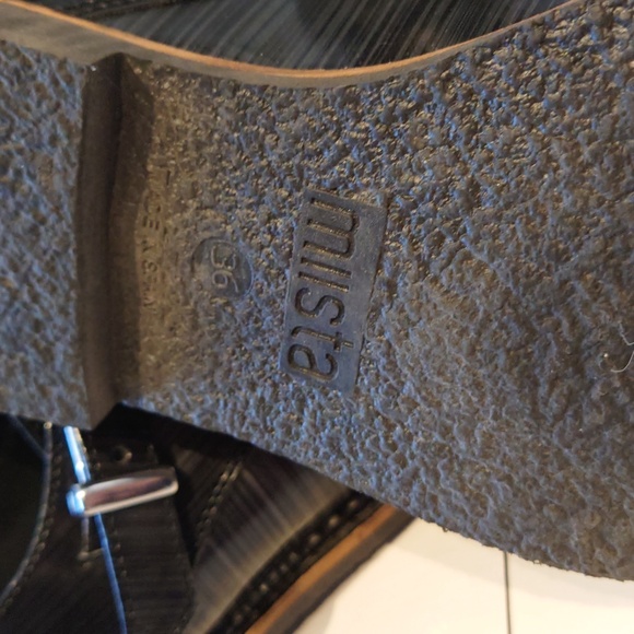 Patent Leather oxford black charcoal grey sz 36 - Picture 7 of 7